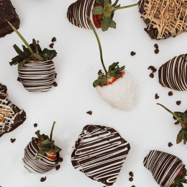 Valentine's Day Chocolate-Covered Strawberries & Brownies