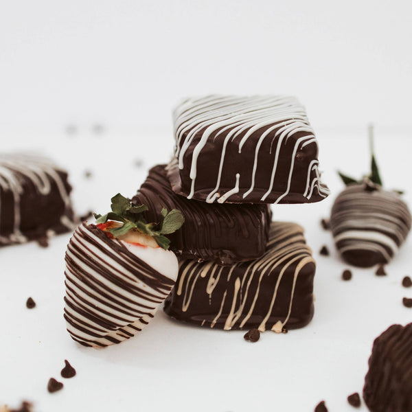 Valentine's Day Chocolate-Covered Strawberries & Brownies